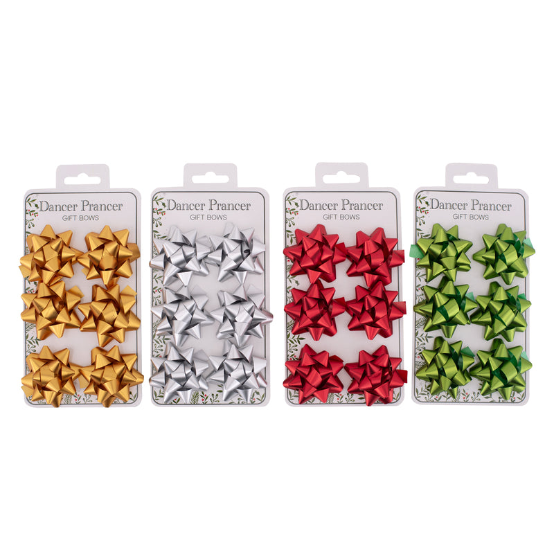 4A 6Pk 5cm Bows Copper, Red, Silver, Green