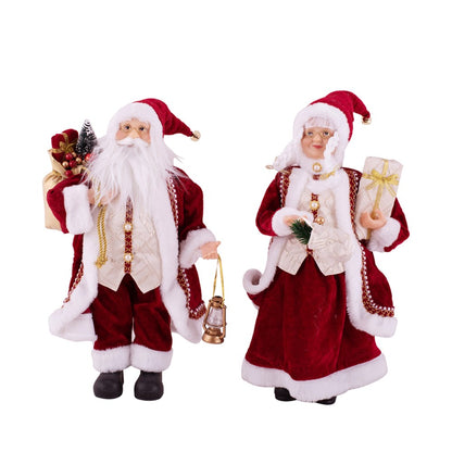 2A 45cm Red&White Mr&Mrs Claus