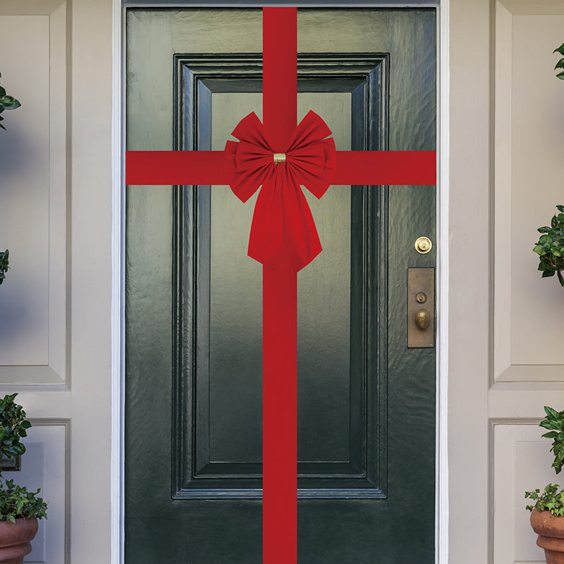 Red Door Bow 40X56cm 11.5X4.5M 11.5X2.2M