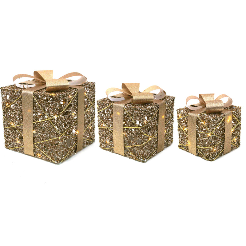 S3 Led Light Up Champagne Gift Box 15cm 20cm 25cm-2Xaa Battery