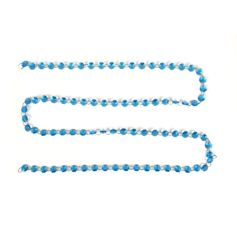 180cm Blue Topaz Crystal Beaded Garland