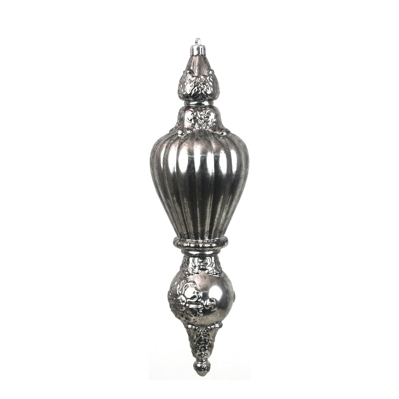 30cm Antique Silver Finials