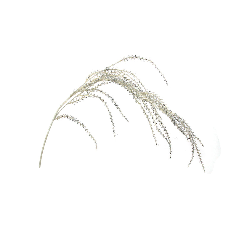 137cm Weeping Willow Glitter Stem Silver