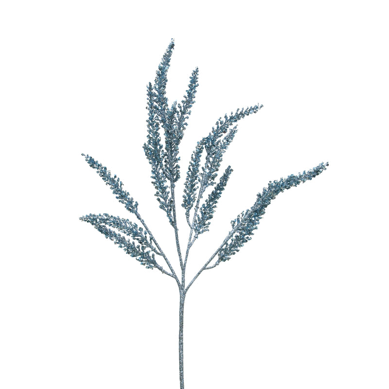 65cm Arctic Blue Glitter Stem