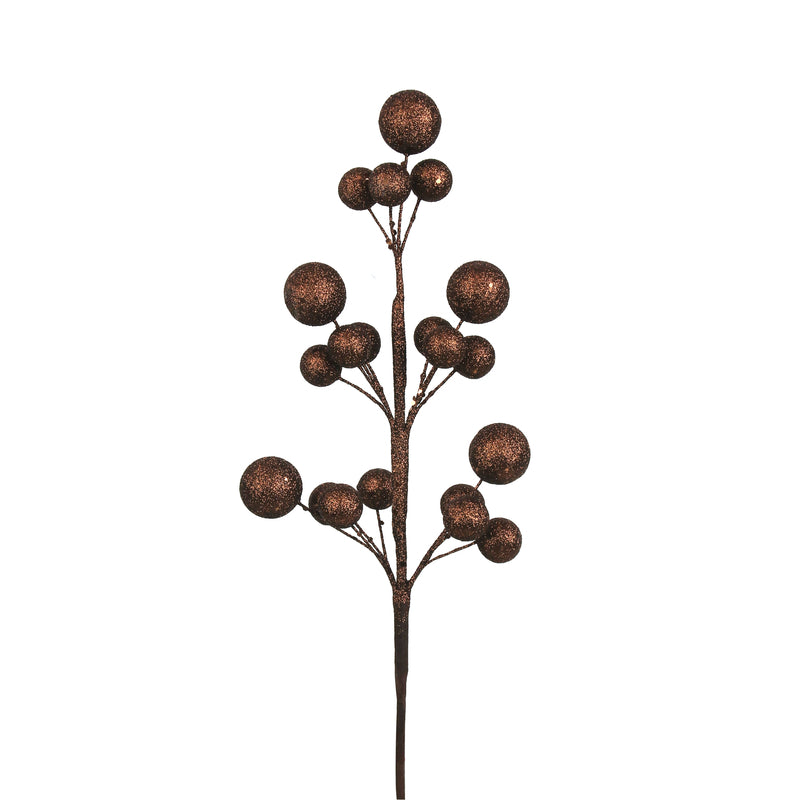 42cm Bronze Glitter Balls On Pick