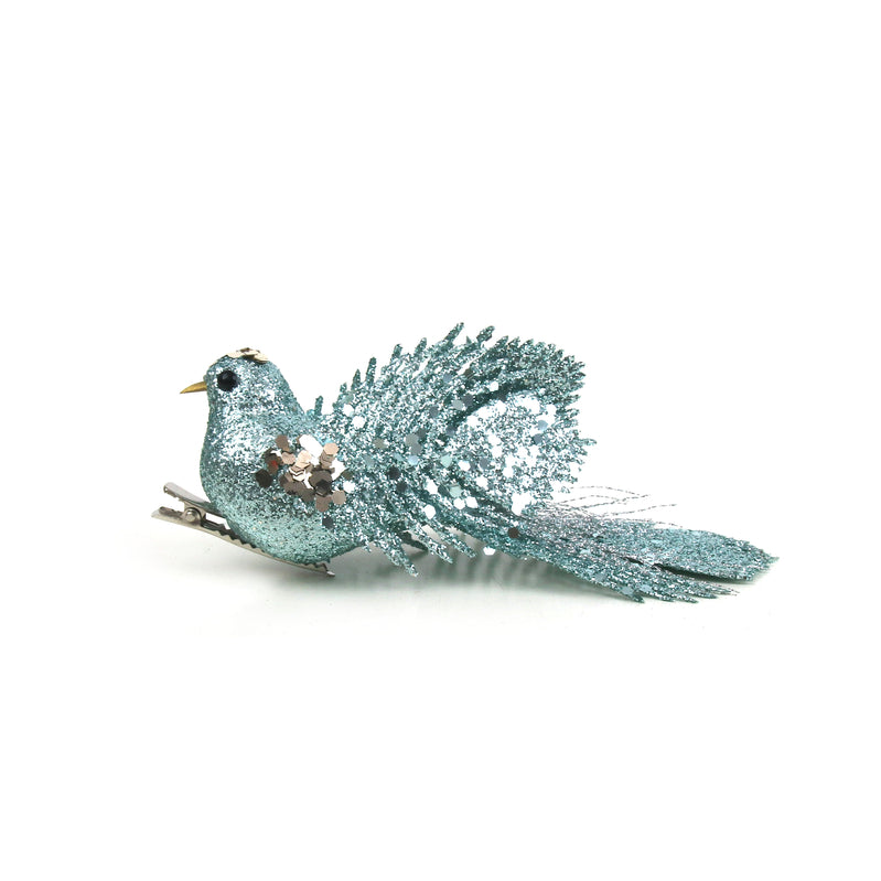 15X4X4.5cm Teal Blue Bird W/Clip