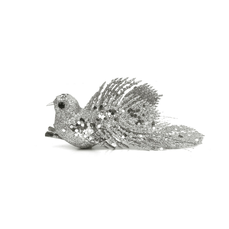 15X4X4.5cm Silver Bird W/Clip