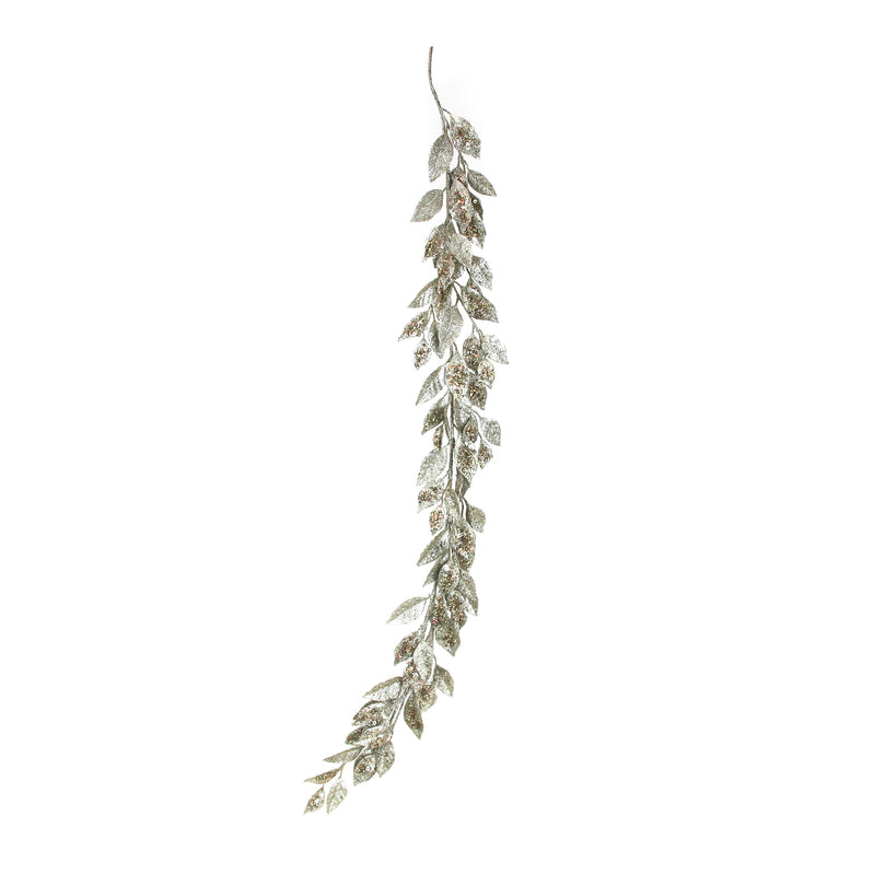 150cm Champagne Glitter Leaf Garland