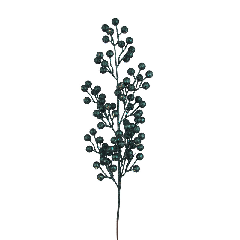 78cm Forest Green Glitter Berry Pick