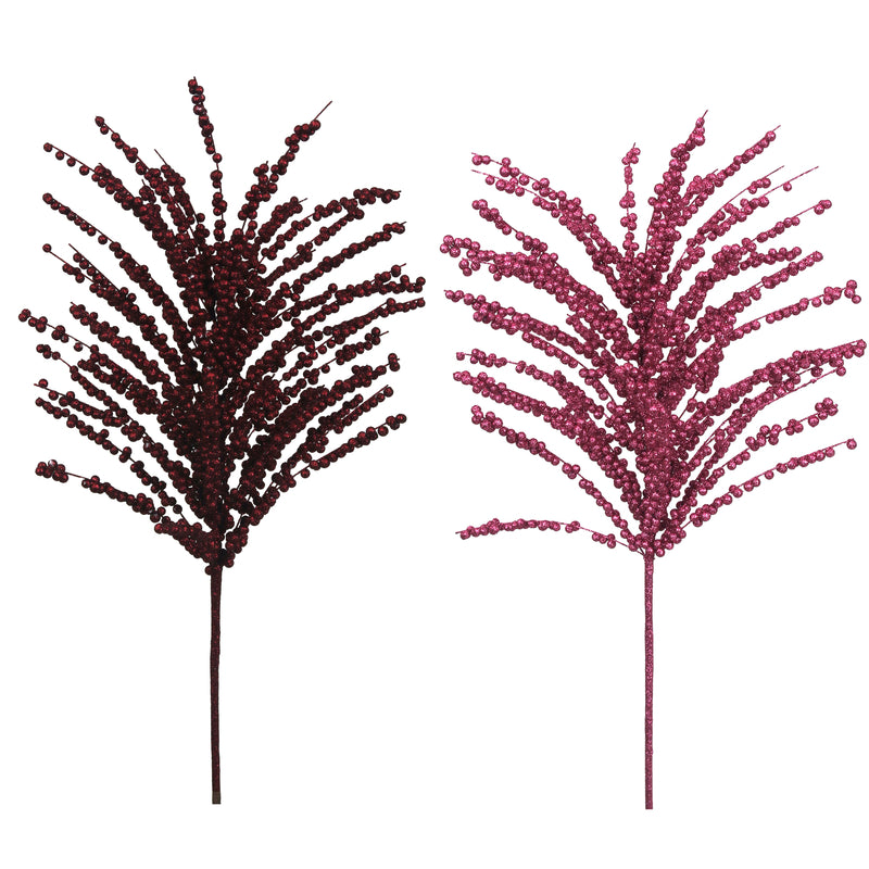 2A 66cm Black Cherry & Antique Pink Glitter Spray