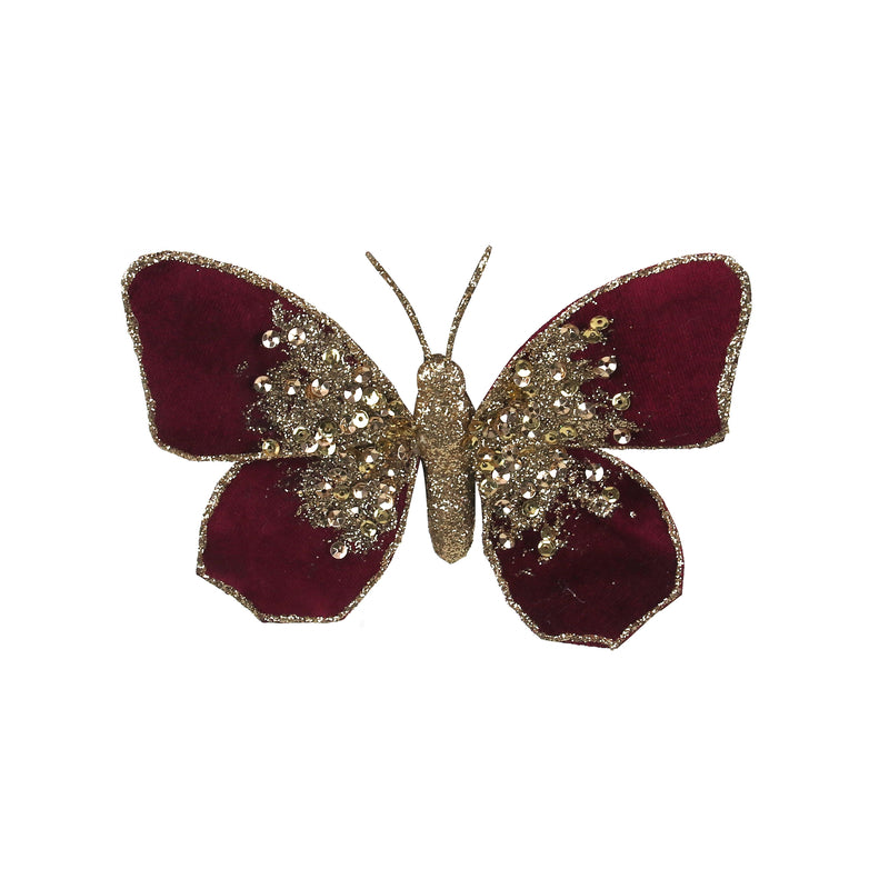 14X10.5cm Burgundy Velvet Bow