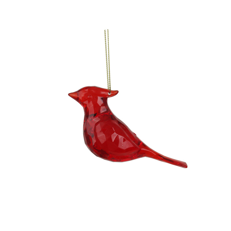10.5X3X5cm Red Acrylic Mockingbird Tree Deco