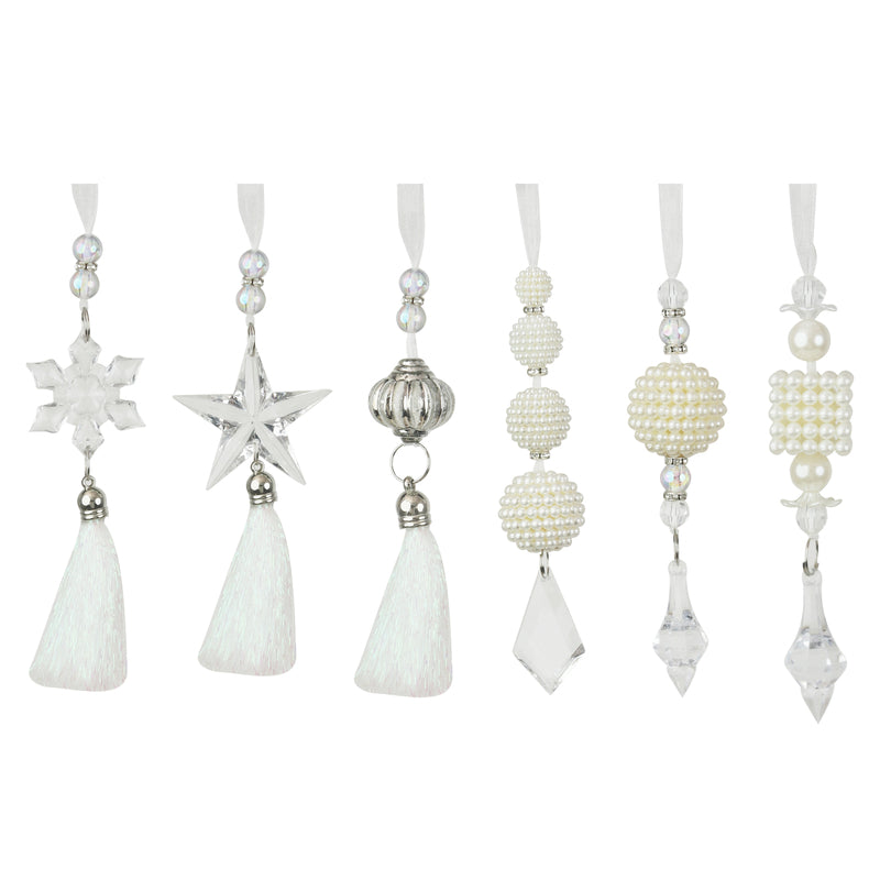 6A 12.5cm Pearl Drop Tree Decos