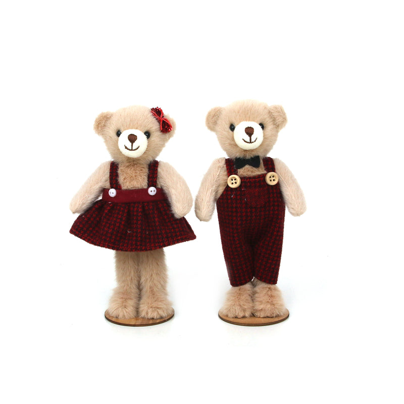 2A 14cm Mr & Mrs Christmas Teddy