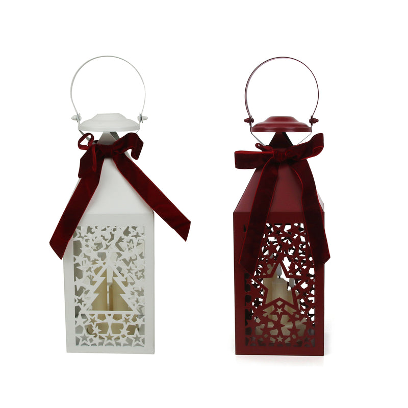2A 33.5cm Metal Lantern B/O Candle-3Xaaa Battery