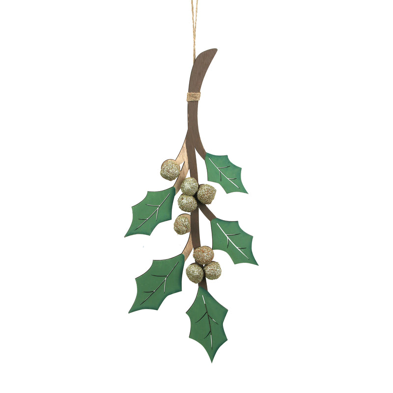 19.5X45cm Mdf Misteltoe Hanging Deco