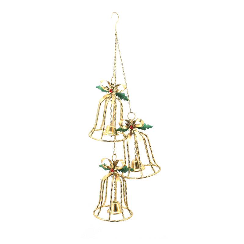 S3 Metal Gold Bell Silhouette 36X18X84cm