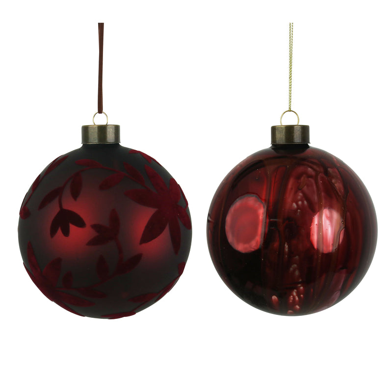 2A 12cm Burgundy Baubles
