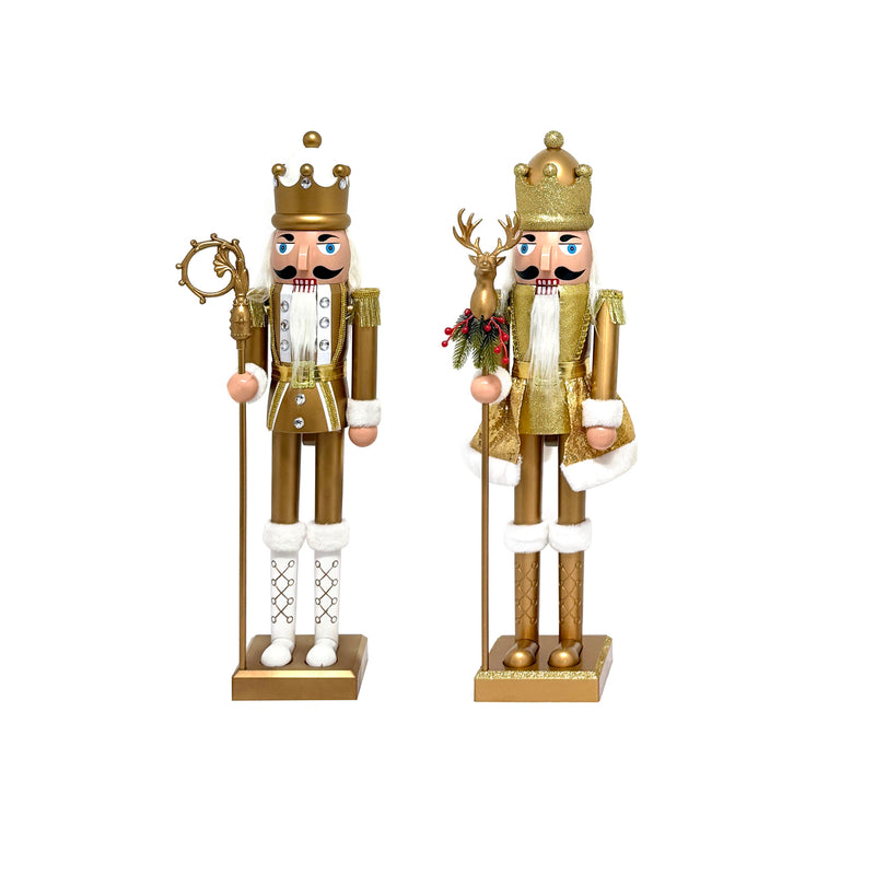 2A 38cm Gold Plastic Nutcrackers