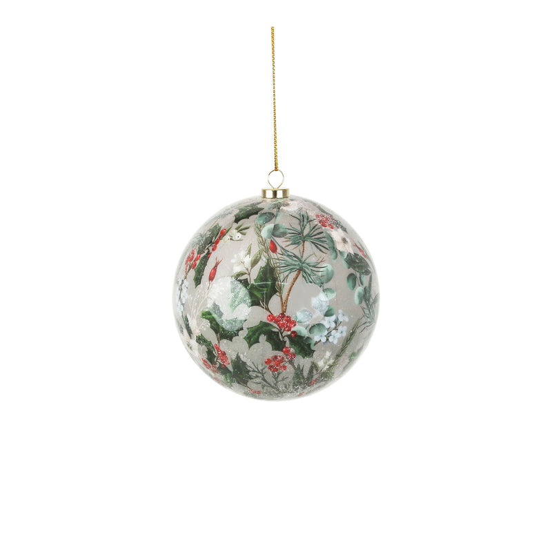 10cm Australiana Eucalyptus & Holly Bauble