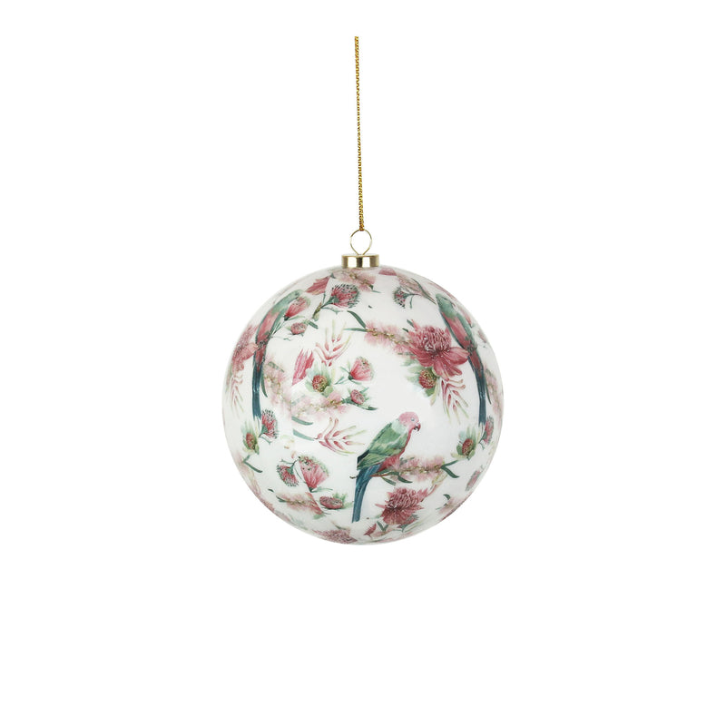 10cm Australiana Pink Parrot Bauble