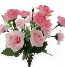 Mini Rose Bunch 32cm Pink