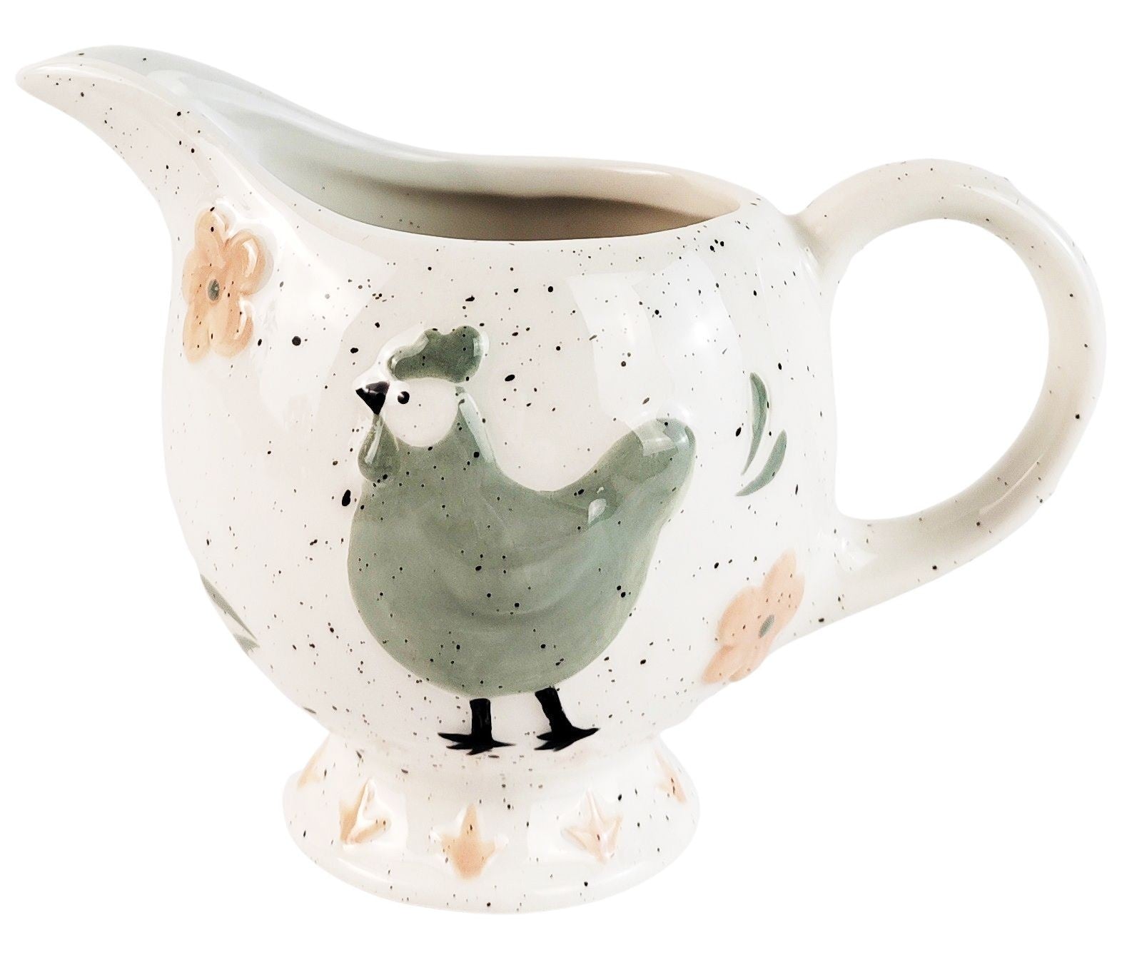 Country Chicken Jug White 10.5cm
