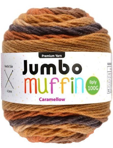Muffin Yarn 8ply 200g Caramello