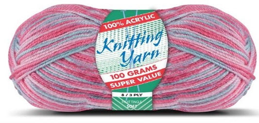 KNITTING YARN 8ply 100g FRUIT TINGLE