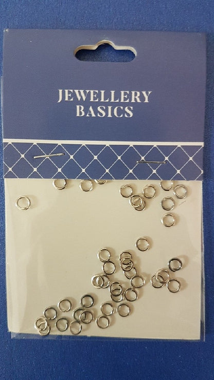 Jump Ring 4mm Dark Silver 40pcs