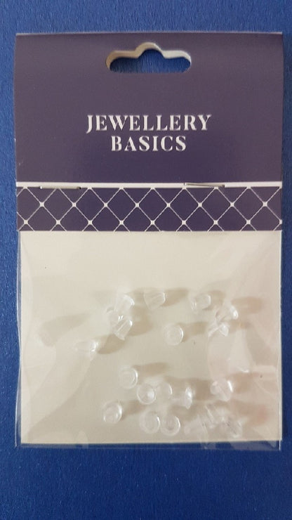 Earring Backs Plastic 4x5mm 20pcs