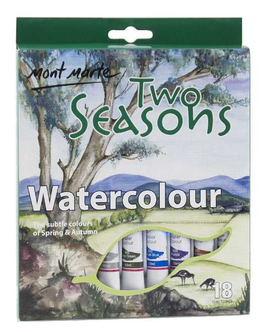 M.M. TWO SEASONS WATERCOLOURS 18PCE 12ML