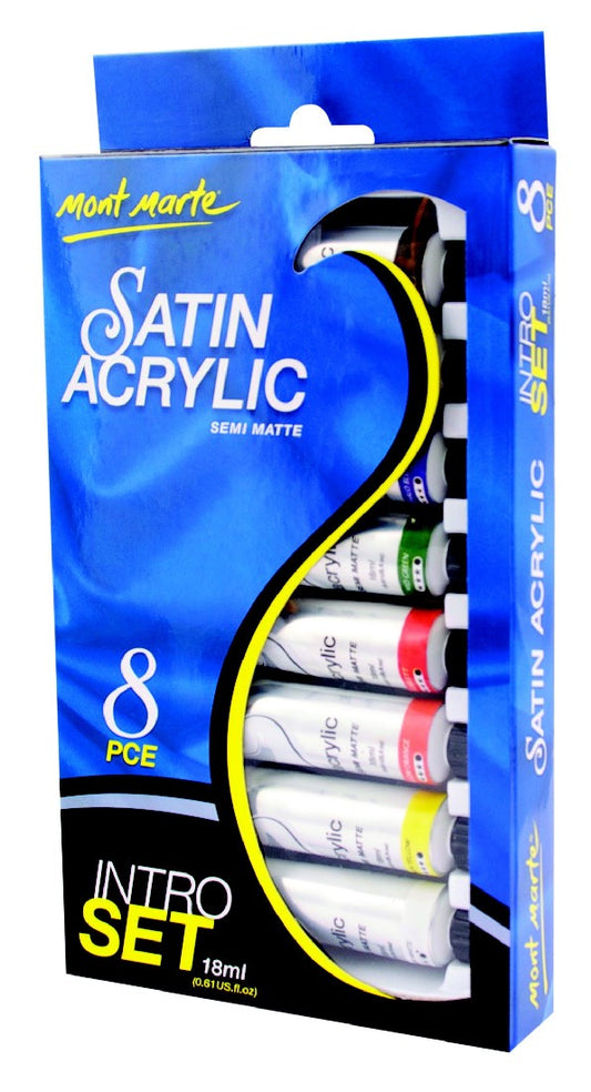 M.M. SATIN ACRYLIC INTRO SET 8PCES